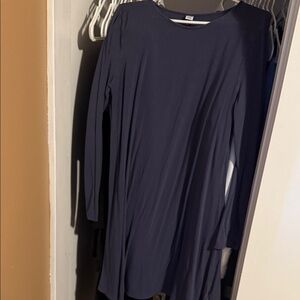 Navy Blue Long Sleeve Dress